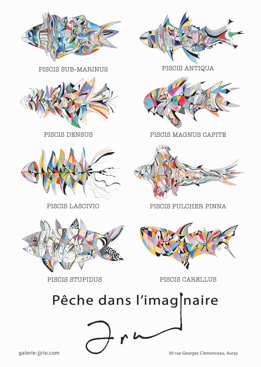 Arnaud Dromigny, Poster Affiche pêche imaginaire width=